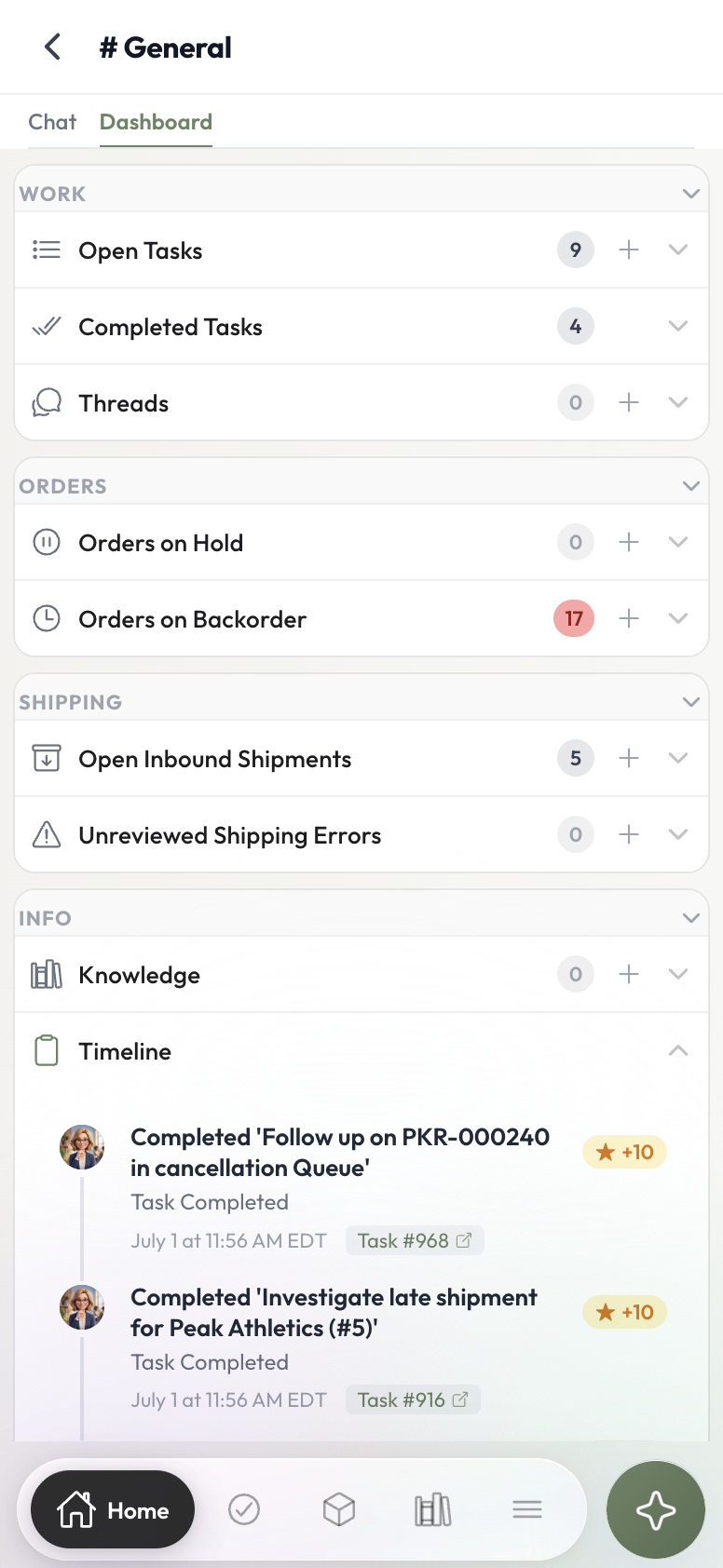 The same brand channel in Packr on a phone
